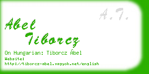 abel tiborcz business card