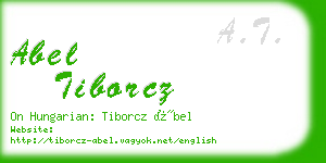 abel tiborcz business card